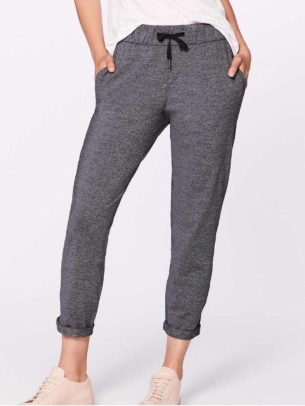 Lululemon On The Fly Jogger Pants Heathered Gray Luxtreme Travel Stretch Size 6
